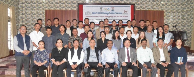 Officials and participants during the training session on GIS-based planning and monitoring of Mahatma Gandhi NREGA at the SIRD Conference Hall, Kohima on August 22. (DIPR Photo) 